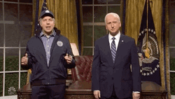James Austin Johnson Scared By Jason Sudeikis Meme GIF
