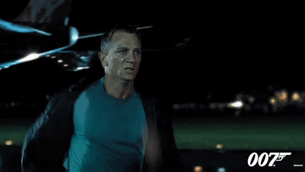 James Bond 007 Running Late GIF