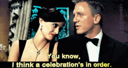 James Bond About To Celebrate GIF