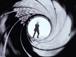 James Bond Barrel Gun GIF