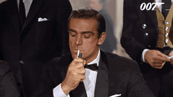 James Bond Lighting Cigarette GIF