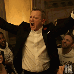 James Bond Rejoicing GIF