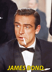 James Bond Smoking GIF