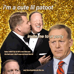 James Corden Gold Glitter Background GIF