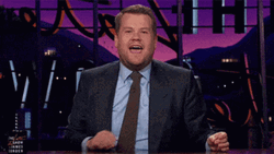 James Corden Sassy Finger Snap GIF