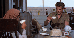 James Dean Drinking Coffee