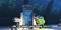 James In Monsters Inc Coming Out From Mirror GIF