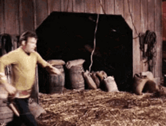 James Kirk Star Trek Kick GIF
