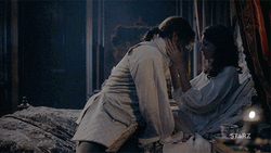 Jamie Fraser Baby Bump Kiss GIF