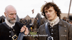 Jamie Fraser Lucky Bastard GIF