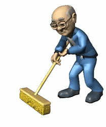 Janitor Man Sweep The Floor GIF
