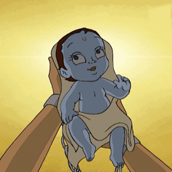 Janmashtami Baby Krishna Smiling GIF