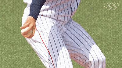 Japan Uniform Baseball Player Throwing GIF