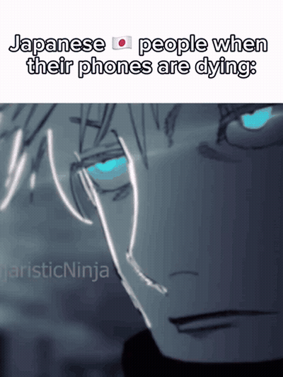 Japanese People When Phone Dies GIF