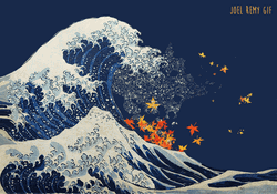 Japanese Wave Splashing Quickly