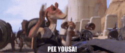 Jar Jar Binks Go Away GIF