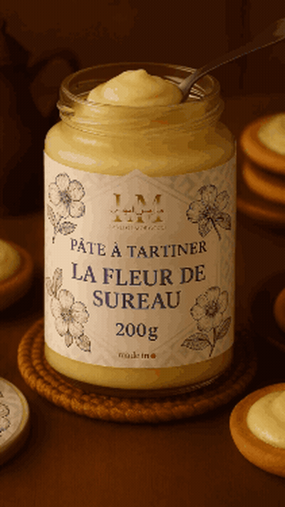 Jar Of Pâte À Tartiner La Fleur De Sureau With Spoon GIF