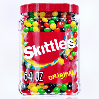 Jar Of Skittles Original 64 Oz Candy GIF