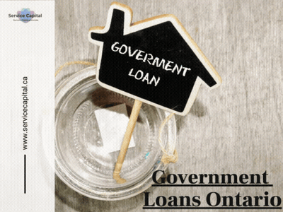 Jar With House Shaped Chalkboard Saying Government Loan GIF