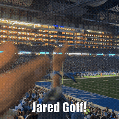 Jared Goff Cheered On By Crowd GIF