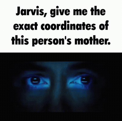 Jarvis Give Me The Exact Coordinates Of This Person's Mother GIF