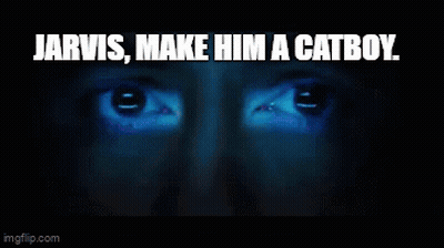Jarvis Says Make Him A Catboy In Dark Room GIF