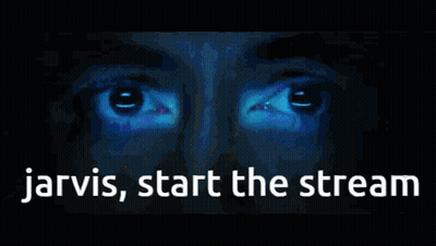 Jarvis Start The Stream On Black Background GIF