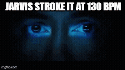 Jarvis Stroke It At 130 Bpm Is Displayed On A Dark Background GIF