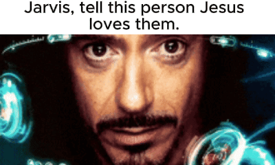 Jarvis Tells Jesus Loves You GIF