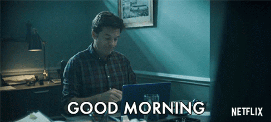 Jason Bateman Good Morning Work Routine GIF