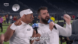 Jason Kelce And Jalen Hurts Fight Fight GIF