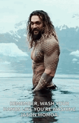 Jason Momoa Aquaman Wash Hands GIF