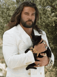 Jason Momoa Black Cat GIF