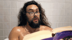 Jason Momoa Reading Book GIF