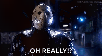 Jason Voorhees Friday The 13Th Bloody Hockey Helmet GIF