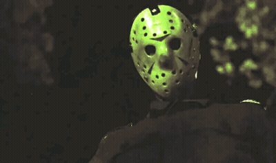 Jason Voorhees Hockey Mask In Dark GIF