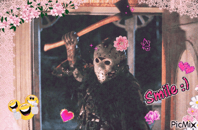Jason Voorhees Holding Axe Smile GIF