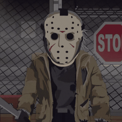 Jason Voorhees Holding Knife GIF