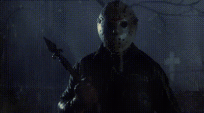 Jason Voorhees Holding Knife GIF