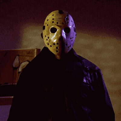 Jason Voorhees In Hockey Mask And Black Jacket GIF