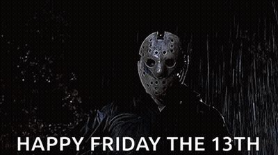 Jason Voorhees In Hockey Mask Holding Knife GIF