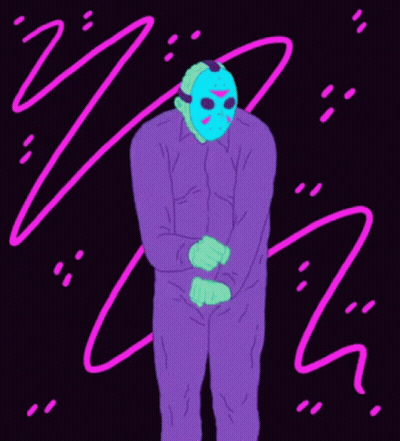 Jason Voorhees In Purple Suit GIF