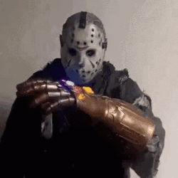Jason Voorhees Infinity Guntle GIF