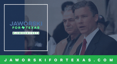 Jaworski For Texas Poster Two Men In Suits GIF
