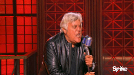 Jay Leno Belting Moment GIF