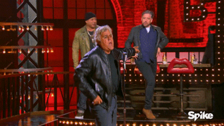 Jay Leno Singing With Dance Moments GIF