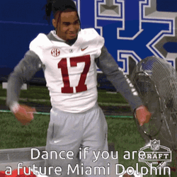 Jaylen Waddle Celebration Miami Dolphin GIF