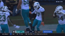 Jaylen Waddle Celebration Penguin Dance GIF