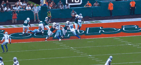 Jaylen Waddle Celebration Running Across Field GIF