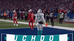 Jaylen Waddle Celebration Spinning Penguin Dance GIF